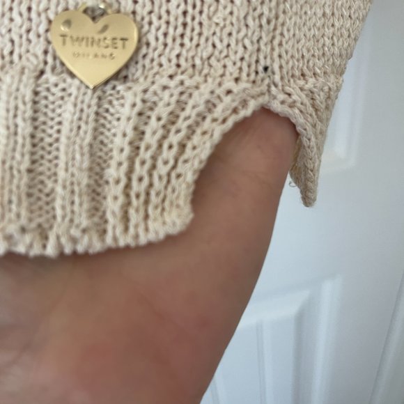 NWT TWINSET Italy Viscose striped cardigan with buttons - Picture 10 of 14